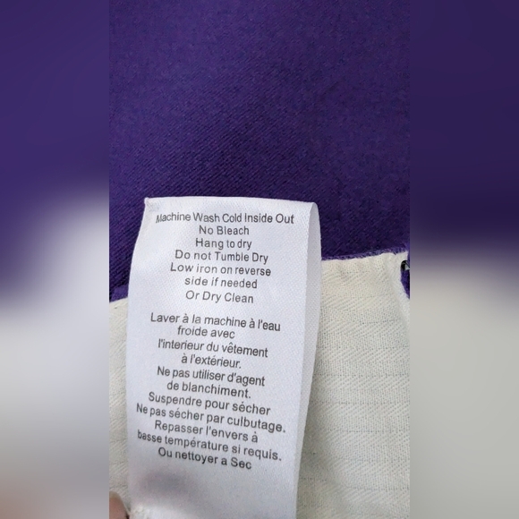 Aritzia T.Babaton Purple Tailored Dress Pants Women’s Size 8 Side Zipper - Picture 11 of 12